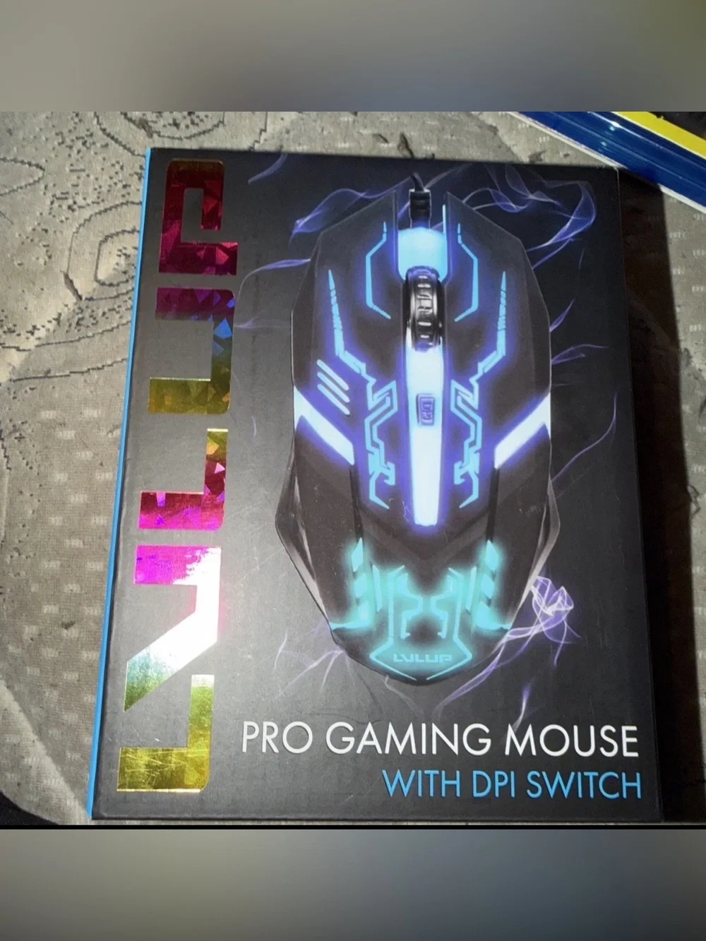 LVL Up Pro Gaming Mouse - Black with Blue LED Accents